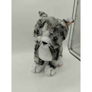 IKEA LILLEPLUTT Gray White Tiger Striped Tabby Cat 10" Plush Stuffed  Toy #2